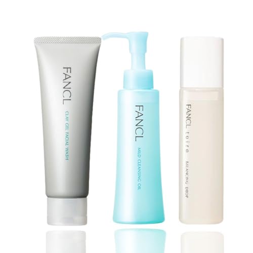 FANCL スキンケア3点セット マイルドクレンジング(120mL)&泥ジェル洗顔(120g)&トイロバランシングドロップ(120mL) 1枚目 画像