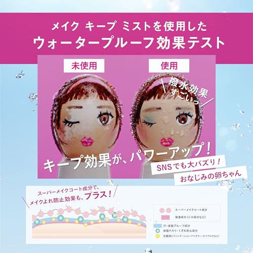 コーセーコスメニエンス メイク キープ ミスト EX + 80mL 化粧崩れ防止 ミスト 化粧水 ウォータープルーフ 皮脂プルーフ 皮脂くずれ防止 テカリ防止 ヒアルロン酸 コラーゲン シカ成分 中間 画像