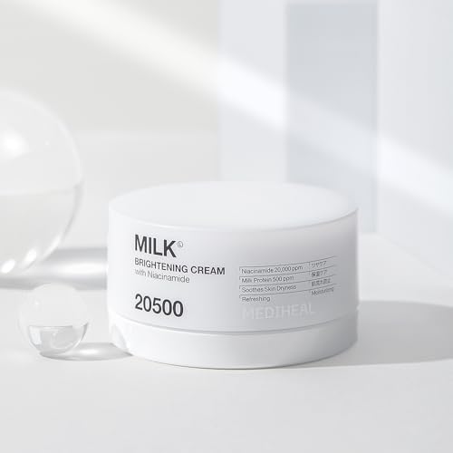 MEDIHEAL OFFICIAL(メディヒール) ミルクブライトニングクリーム50ml Milk Brightening Cream ナイアシンアミド グルタチオン ツヤ肌 高保湿 韓国 スキンケア 中間 画像