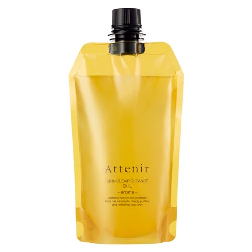 アテニア (Attenir) スキンクリア クレンズ オイル アロマタイプ 350mL (毛穴/乾燥/角質) クレンジング メイク落とし (クレンジングオイル/ダブル洗顔不要) リフレシングシトラスの香り/ 約4か月分 エコパック ポンプ・ 専用ホルダー別売 詰め替え 1枚目 画像