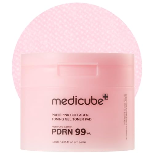 メディキューブ PDRNピンクコラーゲンゲルトナーパッド 高純度99%PDRN 拭き取り化粧水 拭き取りパッド トナーパッド 新感覚 新概念パック 部分パック 1枚目 画像