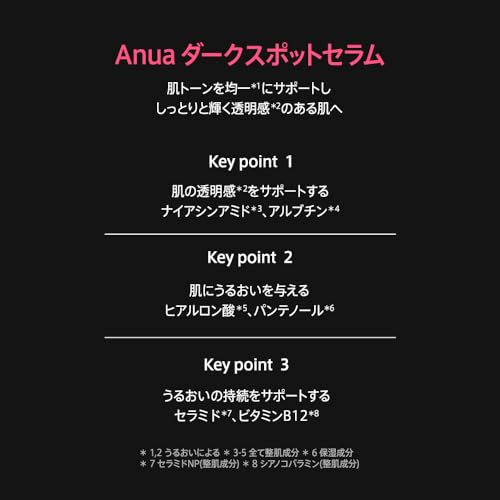 ANUA(アヌア)ダークスポットセラム30ml ナイアシンアミド10、トラネキサム酸4 美容液 水分保湿 肌ツヤ 肌トーン アルブチン ヒアルロン酸 乾燥肌 混合肌 niacinamide txa serum スキンケア 【公式・正規品】 最後 画像