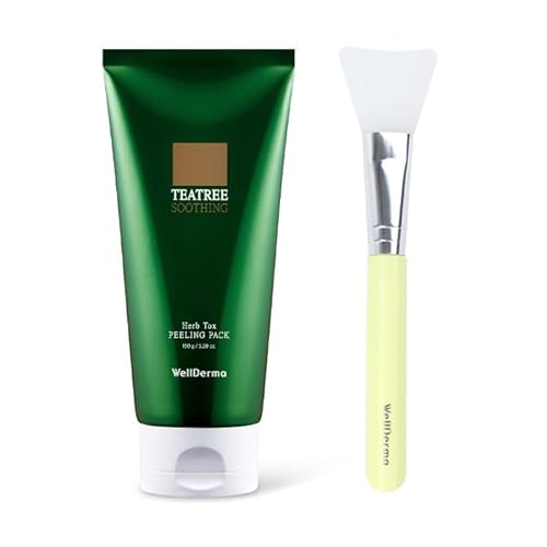 WellDerma【ウェルダーマ公式】ティーツリー&ヨモギハーブトックスピーリングパック150g【ブラシ付き】 画像1