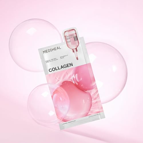 MEDIHEAL OFFICIAL(メディヒール) コラーゲンエッセンシャルマスク 10枚 Collagen Essential Mask 10P 弾力 キメケア 美容液たっぷり ヒアルロン酸 ペプチド 保湿 スキンケア 中間 画像