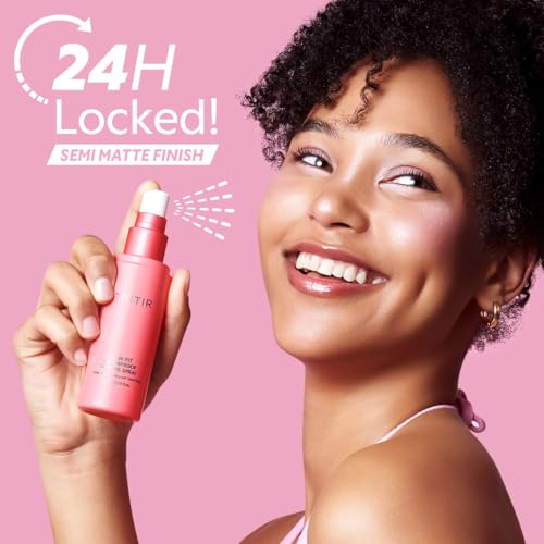 TIRTIR 防水セッティングスプレー – 24時間持続フィックス、耐汗性防水メイクアップフィニッシャー–エタノールフリー、脂性肌用セミマット仕上げ – 韓国メイクアップフィクサー 中間 画像