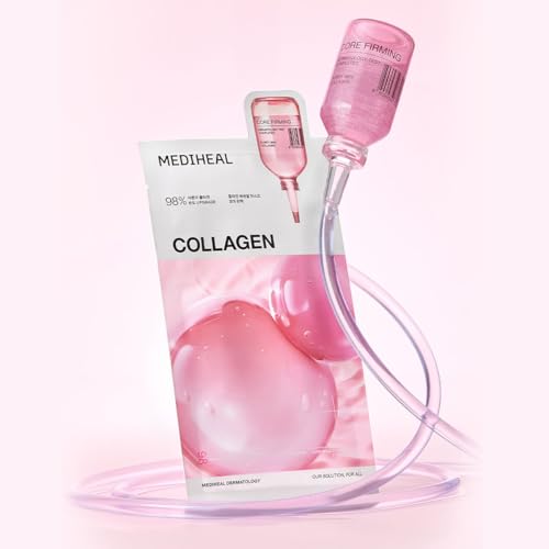 MEDIHEAL OFFICIAL(メディヒール) コラーゲンエッセンシャルマスク 10枚 Collagen Essential Mask 10P 弾力 キメケア 美容液たっぷり ヒアルロン酸 ペプチド 保湿 スキンケア 中間 画像