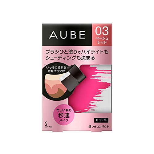 オーブ ブラシひと塗りチーク 03 ベージュレッド 本体 中間 画像