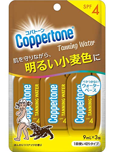 コパトーン タンニングウォーター 1回使い切りタイプ ほんのりココナッツの香り SPF4 9mL×3包 1枚目 画像