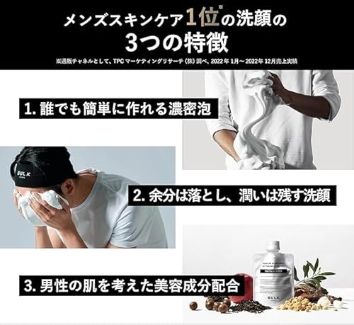 【通常の1.5倍】 バルクオム 洗顔 メンズ 大容量 150g もっちり 濃密泡 フローラルフルーティの香り 最後 画像