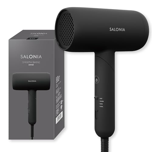 SALONIA サロニア スムースシャイン ドライヤー 大風量 速乾 軽量 ヘアドライヤー ブラック【Amazon.co.jp限定】 1枚目 画像