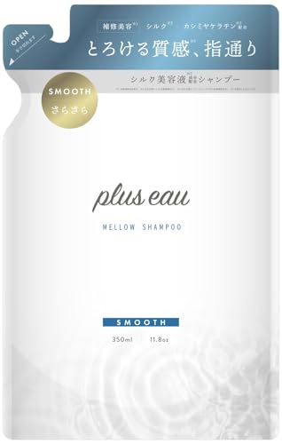 plus eau プリュスオー シャンプー メロウ スムースホワイトフローラル&ペアーの香り 詰替え用 350ml 画像1
