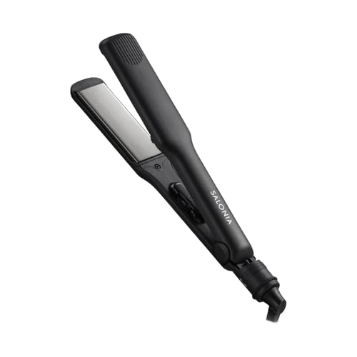 SALONIA サロニア ストレートアイロン ヘアアイロン 35mm 海外対応 SL-004S ブラック 【Amazon.co.jp限定】 1枚目 画像