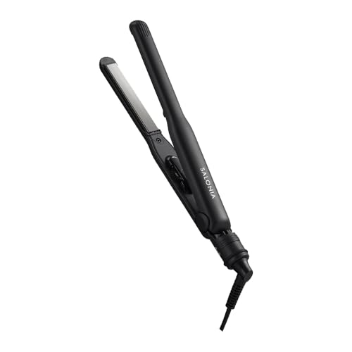 SALONIA サロニア ストレートアイロン ヘアアイロン 15mm 海外対応 SL-004S ブラック【Amazon.co.jp限定】 画像1