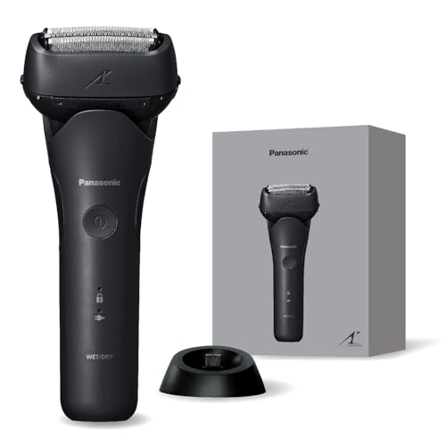 パナソニック メンズ シェーバー ラムダッシュ 3枚刃 電動 髭剃り ACアダプター充電/充電スタンド 密着スイングヘッド ES-L341W-K ブラック 画像1