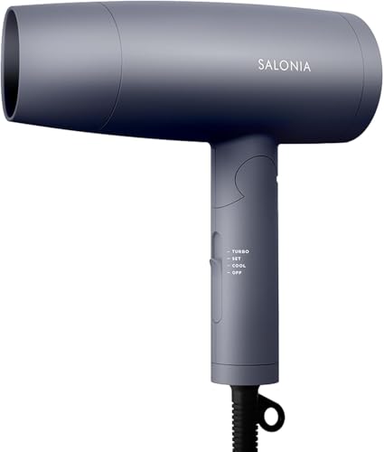 SALONIA サロニア スピーディーイオン ドライヤー 大風量 速乾 軽量 マイナスイオン ヘアドライヤー SL-013AGR グレー【Amazon.co.jp限定】 画像1