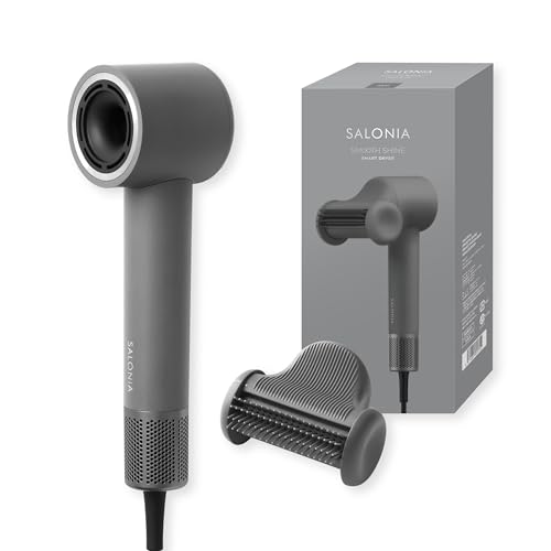 SALONIA サロニア スムースシャインスマートドライヤー グレー SAL25120GR ヘアドライヤー 大風量 速乾 マイナスイオン 1枚目 画像