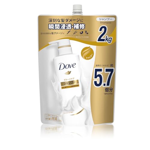 Dove (ダヴ) シャンプー 詰め替え 大容量 2kg ダメージケア 【Amazon.co.jp限定】 1枚目 画像