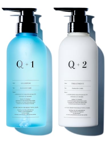 【パサつきが気になるダメージ髪に】 Q+ クオリタス [ ダメージケア ] シャンプー トリートメント セット 美容室専売品 アミノ酸シャンプー ノンシリコン 400ml/400g 画像1
