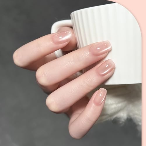 GAOY マグネットネイル 超微粒子 ヌード ジェルネイル キャッツアイジェル ガラス玉 単色*16ml 磁石付き UV・LED対応 ポリッシュタイプ ホログリッター カラージェル(2331 シャイニングヌード) 中間 画像