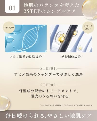 【香るサラツヤ美髪】 オルナ オーガニック スムース シャンプー トリートメント セット 無添加 自然派 まとまり 潤い ふんわりとした仕上がり [ 植物アロマの香り ] 日本製 見た目だけでなく、心まで美しく (ボトル・各500ml) 中間 画像