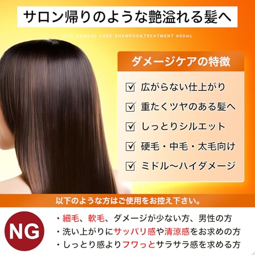 NILE ダメージケア シャンプー トリートメント セット各400ml (APPLE FLEUR(アップルフルール)の香り) 中間 画像