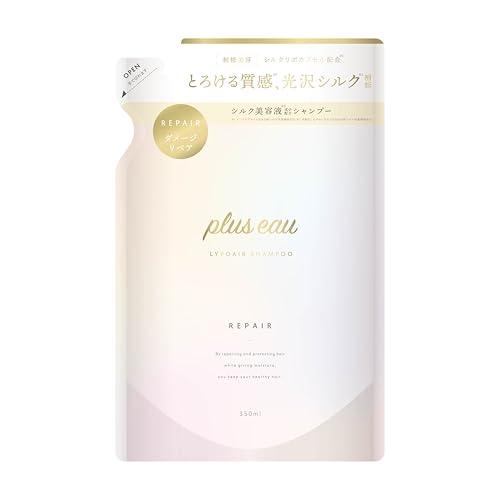 plus eau プリュスオー シャンプー リポア しっとり 詰替え用 単品 350ml ホワイトフローラル&ペアーの香り 1枚目 画像