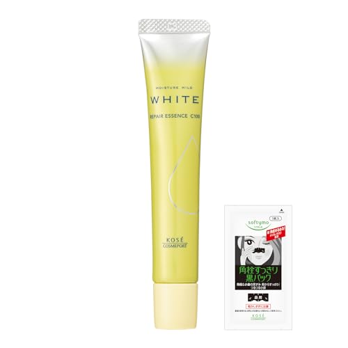 モイスチュアマイルド ホワイト リペア エッセンス C100 集中美容液 20mL シミ対策 ニキビ・毛穴ケア 高純度 ビタミンC トラネキサム酸 ナイアシンアミド配合 ノンアルコール処方 【医薬部外品】 + 鼻用角栓パック1枚おまけ付 KOSE 画像1