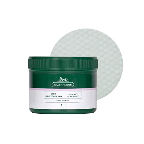 VTCOSMETICS(ブイティコスメテックス) シカマイルドトナーパッド 2種 60枚 保湿 敏感肌 乾燥肌 スキンケア 角質ケア 毛穴ケア 拭き取り化粧水 (CICA マイルドトナーパッド(60枚入り)) 画像1