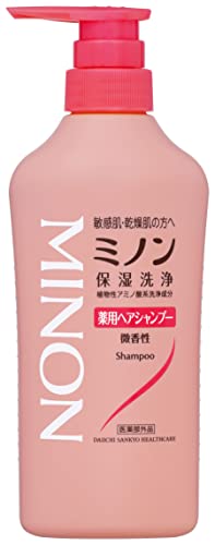 ミノン薬用ヘアシャンプー 本体ボトル 450mL ヘアシャンプー 敏感肌 かゆみ フケ 保湿 乾燥対策 弱酸性 低刺激性 【医薬部外品】 画像1
