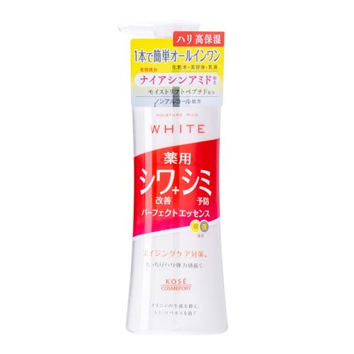 モイスチュアマイルド ホワイト リンクルケア パーフェクトエッセンス オールインワン ポンプ式 230ｍL 【医薬部外品】 ナイアシンアミド配合 シミ対策 シワ改善 エイジングケア ノンアルコール処方 KOSE 最後 画像