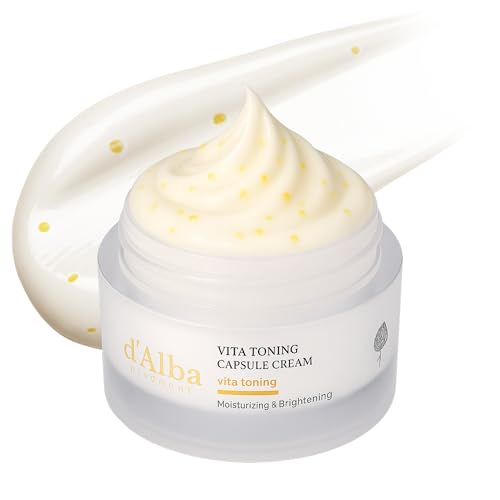 ダルバ(d'Alba) ビタトーニングカプセルクリーム 55g - 美白 くすみ しみ 小じわ 透明感 ツヤ 弾力 保湿 ビタミンC ナイアシンアミド グルタチオン 3種のヒアルロン酸 べたつかない 潤い 乾燥肌 敏感肌 しっとり エイジング スキンケア ヴィーガン 画像1