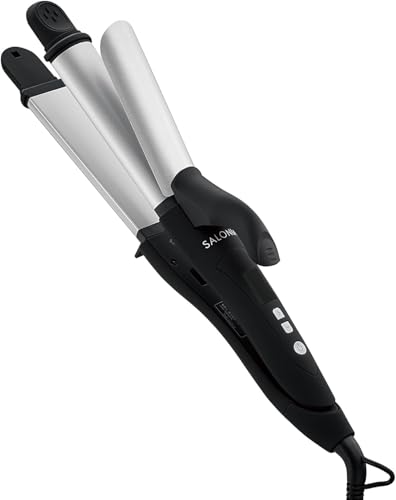 SALONIA サロニア 2WAY ストレート カール ヘアアイロン コテ 32mm SL-002A シルバーブラック 【Amazon.co.jp限定】 画像1