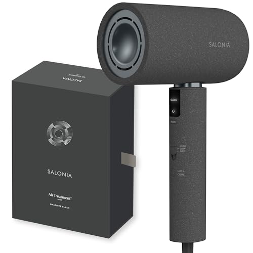 SALONIA サロニア エアトリートメント ドライヤー 大風量 速乾 軽量 ヘアドライヤー​ グラファイトブラック​ 【Amazon.co.jp限定】 画像1
