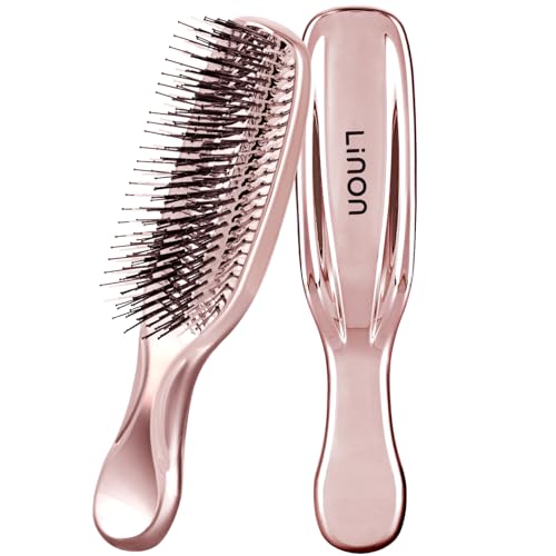 リノン スカルプケアブラシ ヘアブラシ シャンプーブラシ ウェットブラシ 頭皮ケア 頭皮マッサージ 小顔 血行促進 抜け毛予防 (ピンク) 1枚目 画像