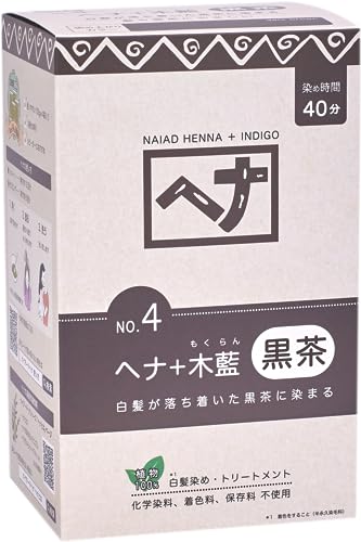 Naiad(ナイアード) ヘナ+木藍 黒茶系 400g 最後 画像
