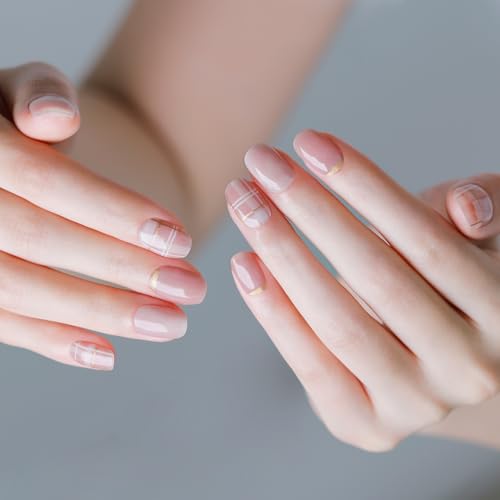 ohora 公式 ND-049-J : N Coy Check/オホーラ ネイルシール ジェルネイルシール 硬化 硬化タイプ ジェルネイル ジェル ネイル ネイルチップ シール ネイルチップシール [並行輸入品] 中間 画像