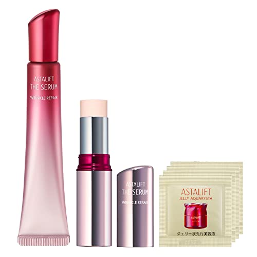 アスタリフト ザ セラム リンクルリペア 薬用シワ改善美容液 (朝夜セット 約70日分 朝5g 夜18g) 【公式店限定】(本気なら24 時間 朝晩 2 回のケア) ジェリーサンプル4包付 [医薬部外品] 画像1