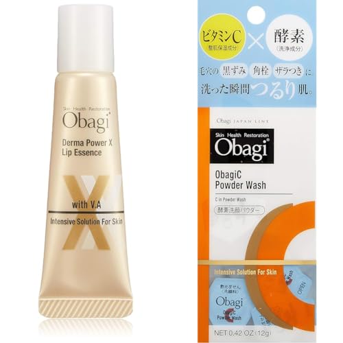 Obagi 【セット買い】 オバジ ダーマパワーX リップ エッセンス(コラーゲン エラスチン) 10g + オバジC 酵素洗顔パウダー (ビタミンC 酵素2種類配合) 30個 画像1