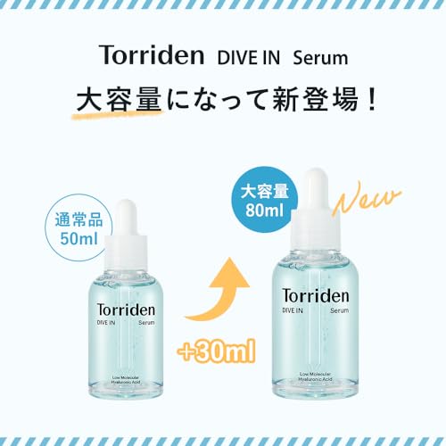 トリデン(Torriden)ダイブイン セラム 80ml【公式・正規品】低分子ヒアルロン酸 美容液 ブースター 水分チャージ 保湿ケア 敏感肌 韓国コスメ 乾燥肌対策 インナードライ スキンケア うるおい補給 混合肌 最後 画像