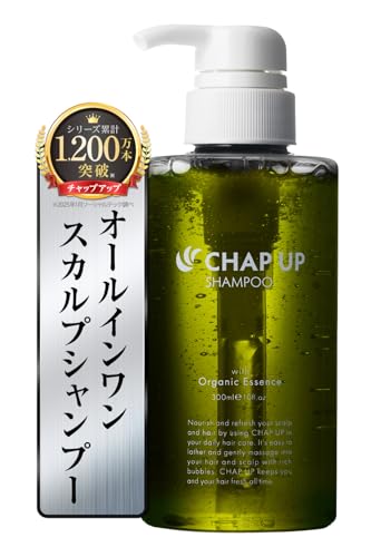 チャップアップ (CHAPUP)【毛髪診断士(R)と共同開発】 濃密泡 スカルプシャンプー メンズ ノンシリコン オーガニック アミノ酸シャンプー スカルプ ケア 毛穴洗浄 頭皮マッサージ アミノ酸 系 300mL×1本 1枚目 画像