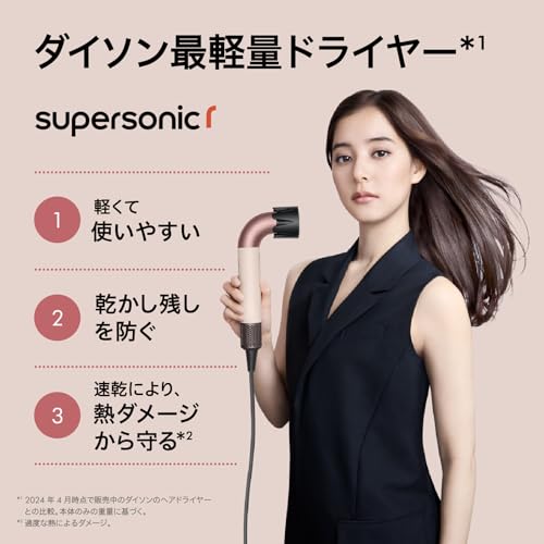 Dyson(ダイソン) ドライヤー Dyson Supersonic r™ヘアドライヤー セラミックピンク (HD17 VLP AM) 大風量 速乾 軽量【Amazon.co.jp限定】【プロも認める、ダイソン最軽量ドライヤー】 最後 画像