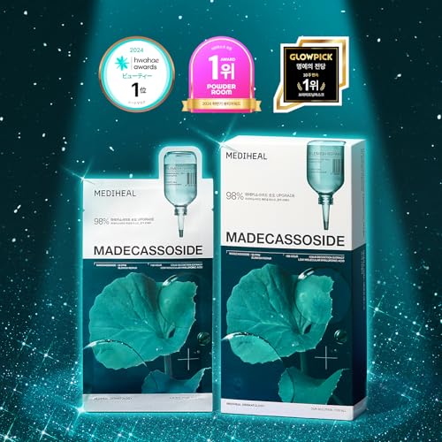 MEDIHEAL OFFICIAL(メディヒール) マデカッソシドエッセンシャルマスク 10枚 Madecassoside Essential Mask 10P 肌荒れ防止ケア 保湿 美容液たっぷり しっとり 水分 スキンケア 最後 画像