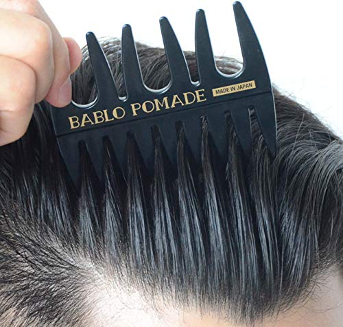 BABLO POMADE メッシュコーム 櫛 コーム メンズ 粗め 荒め くし クシ ヘアコーム 男性 バーバー ポマード 中間 画像