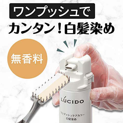 LUCIDO(ルシード)【Amazon.co.jp 限定】【医薬部外品】ワンプッシュケアカラー ナチュラルブラック メンズ用 ショートヘア約4回分 サンプル付+白髪染め セット 2個 (x 1) 最後 画像