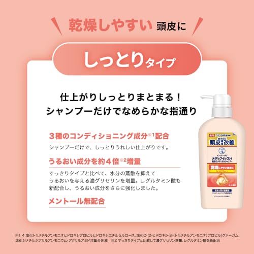メディクイックH 頭皮のメディカルシャンプー しっとり 詰替280ml(フケかゆみを防ぐ 乾燥 殺菌 抗炎症) 【医薬部外品】 最後 画像