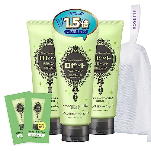 [公式限定セット]ロゼット 洗顔パスタ 海泥スムース(180g×3)+泡立てネット(×1)＋サンプル(×2) … 画像1