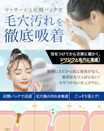 アネラホワイト 炭酸洗顔 毛穴洗浄 泡洗顔 【毛穴ｘ黒ずみｘWケアｘ150g】 中間 画像