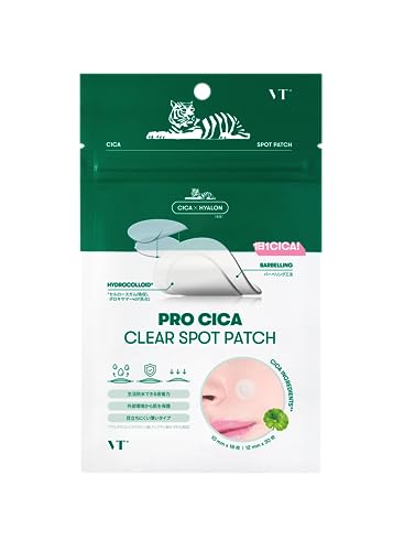 VTCOSMETICS(ブイティコスメテックス) VT スポットパッチ 3種 敏感肌 肌荒れスキンケア 毛穴ケア シート状美容液 (プロCICA クリア スポットパッチ) 1
