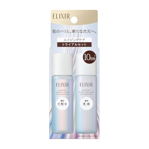 ELIXIR エリクシール 【医薬部外品】 リフトモイスト トライアルセット しっとりタイプ ca 30mL+30mL | トライアル ・ 旅行用 | ミルク・ローション状 | リラックス感のあるアクアフローラルの香り | エイジングケア ハリ 乾燥小ジワ うるおいの詳細・まとめ 画像