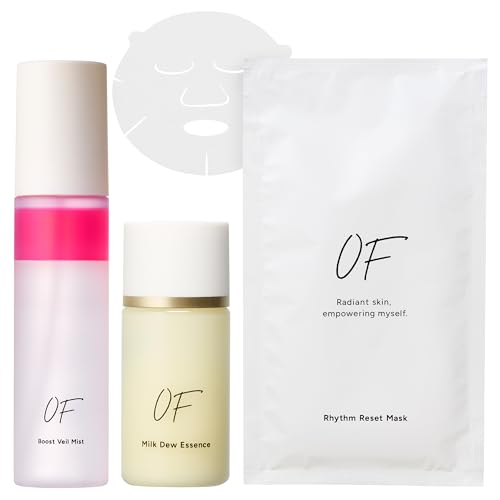 【Amazon.co.jp限定】オフ（OF）スキンケア3点セット〈導入ミスト／ミルク美容液／シートマスク〉ブーストヴェールミスト 100mL＋ミルクデューエッセンス 7mL＋リズムリセットマスク 1枚入 1